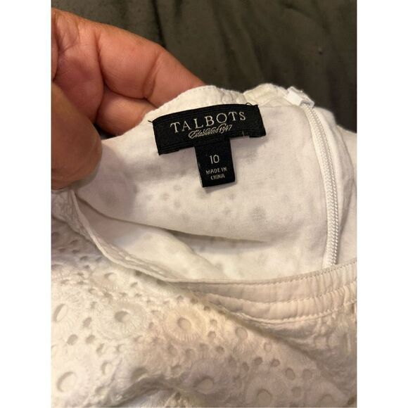 Talbots dbl layer sleeveless  crochet dress size 10 - Picture 3 of 6